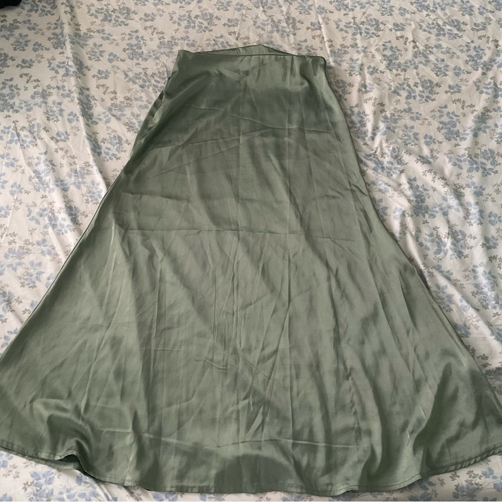 Satin maxi skirt